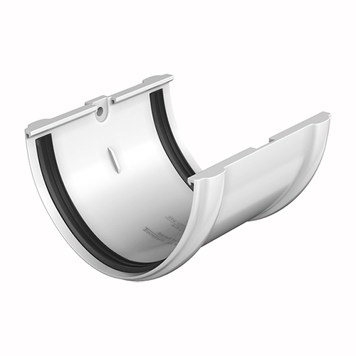 Соединитель желоба ТЕХНОНИКОЛЬ ПВХ 125/82, белый