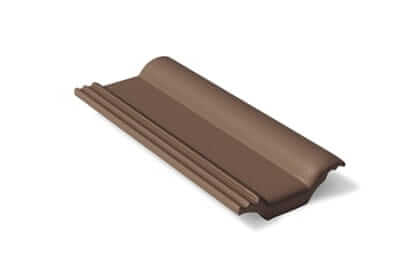 Черепица цементно-песчаная половинчатая BRAAS Франкфурт темно-коричневый