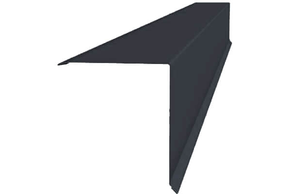 Планка конька односкатной кровли Grand Line 160х160х2000 мм 0,45 PE с пленкой RAL 7024