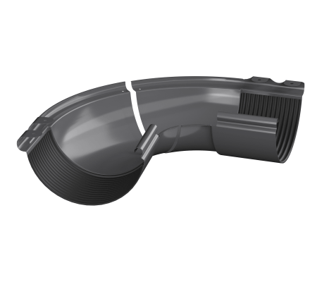 Угол желоба внешний регулируемый ТЕХНОНИКОЛЬ МВС 125/90, 100-165°, графитово-серый