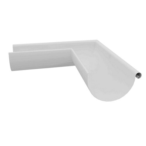 Угол жёлоба Grand Line 125/90 135° RAL 9003 внешний