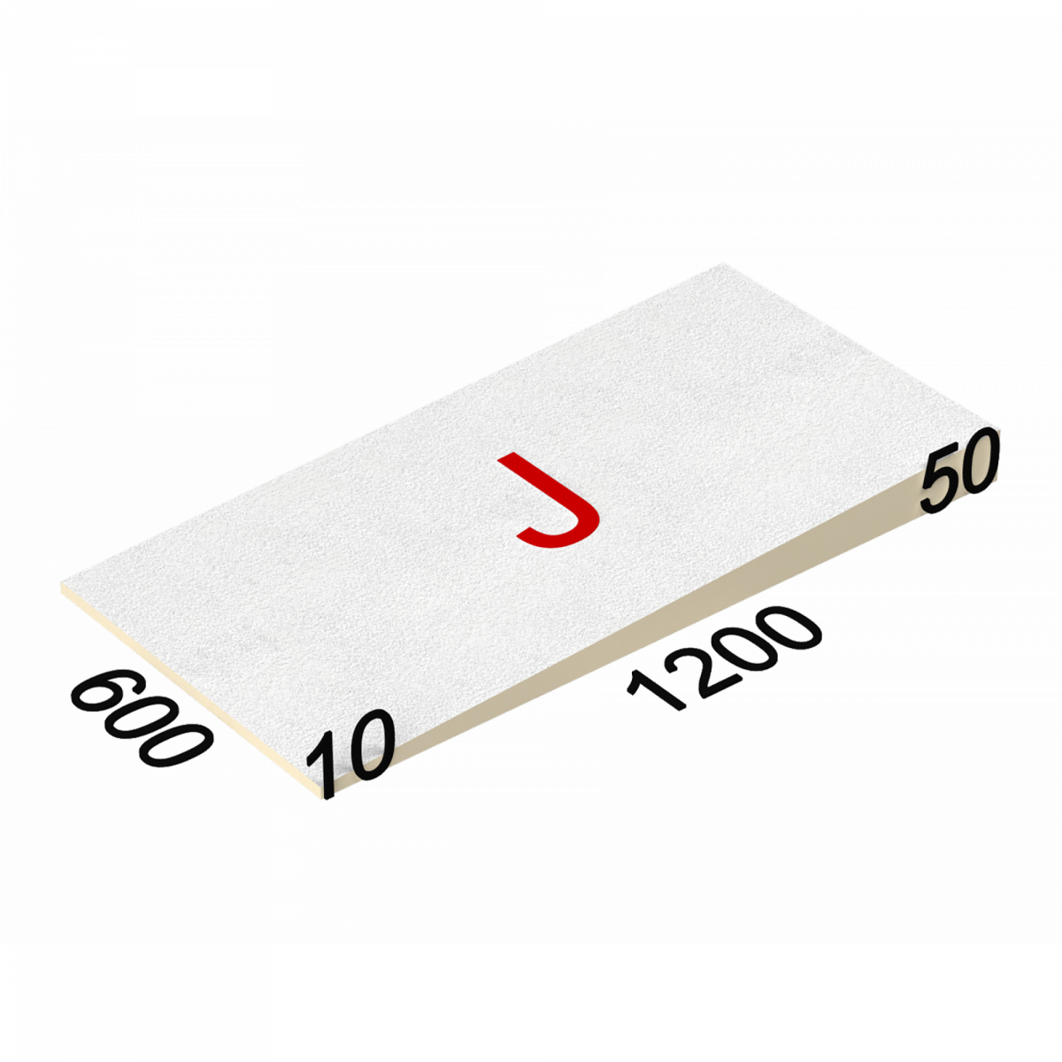 Утеплитель LOGICPIR Slope СХ/СХ 3,4 %, элемент J, 1200х600х10-50 мм