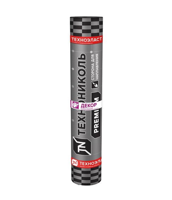 Материал кровельный Техноэласт Декор ЭКП-5.4, верхний слой, красный, полиэфир, 10 м²