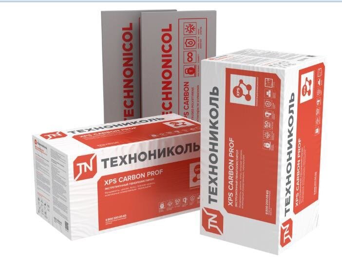 Экструзионный пенополистирол (XPS) ТЕХНОНИКОЛЬ Carbon Prof TB 1180х580х100 (2х50) мм, L-кромка, 4 шт