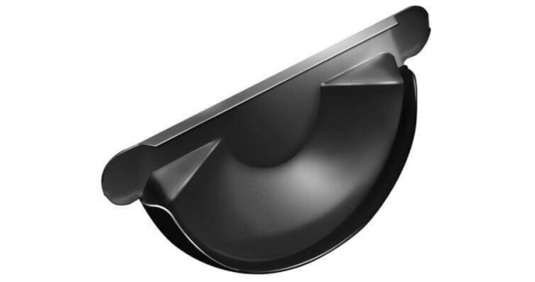 Заглушка торцевая универсальная Grand Line 125/90 Gr-double RAL 9005