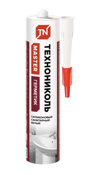 Герметик ТЕХНОНИКОЛЬ санитарный силиконовый белый 280 мл