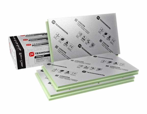 Плита теплоизоляционная LOGICPIR Балкон ТЕХНОНИКОЛЬ Ф/Ф 1200х600х20 мм