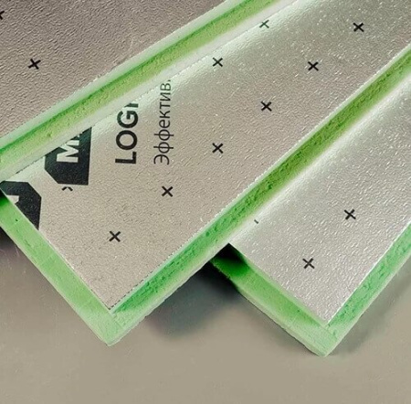 Плита теплоизоляционная LOGICPIR Баня ТЕХНОНИКОЛЬ Ф/Ф 1190х590х40 мм, L-кромка