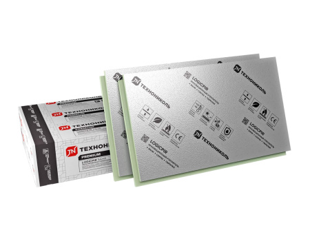 Плита теплоизоляционная LOGICPIR Баня ТЕХНОНИКОЛЬ Ф/Ф Г1 L-1190х590х30 мм, L-кромка