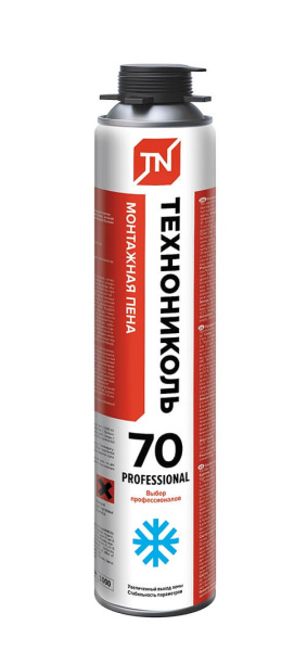 Пена монтажная ТЕХНОНИКОЛЬ 70 PROFESSIONAL зимняя Пена монтажная ТЕХНОНИКОЛЬ 70 PROFESSIONAL зимняя