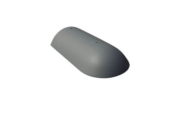 Черепица цементно-песчаная начальная хребтовая BRAAS RU графит