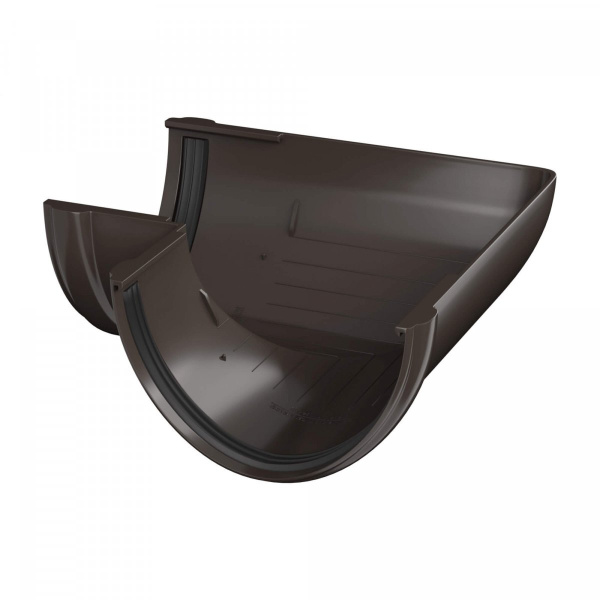 Угол желоба ТЕХНОНИКОЛЬ Оптима ПВХ 120/80, 90°, темно-коричневый