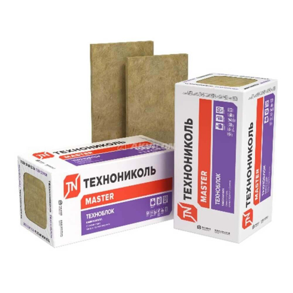 Каменная вата ТЕХНОНИКОЛЬ Техноблок Стандарт 1200х600х100 мм, 4 шт