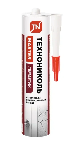 Герметик ТЕХНОНИКОЛЬ универсальный акриловый белый 280 мл Герметик ТЕХНОНИКОЛЬ универсальный акриловый белый 280 мл