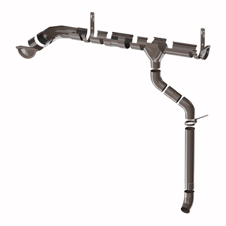 Труба водосточная ТЕХНОНИКОЛЬ МВС 125/90, 1 м, темно-коричневый