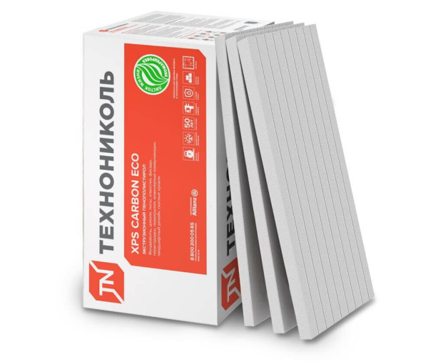 Экструзионный пенополистирол (XPS) ТЕХНОНИКОЛЬ Carbon Eco FAS/2 S/1 1180х580х100 мм, L-кромка, фрезерованный с микроканавками, 4 шт