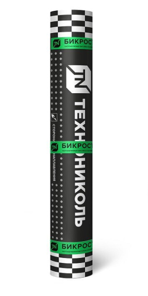 Материал кровельный Бикрост ТКП-4, верхий слой, стеклоткань, 10 м²