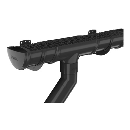 Решетка желоба защитная ТЕХНОНИКОЛЬ ПВХ 125/82, черный