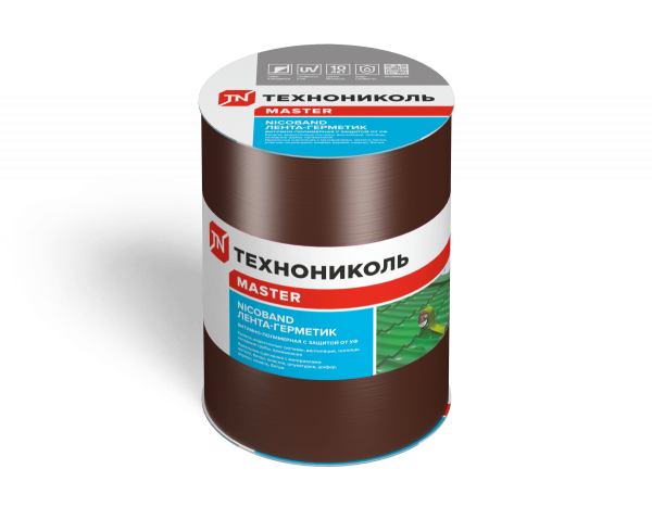 Лента самоклеящаяся Nicoband, 3 м х 15 см, коричневый