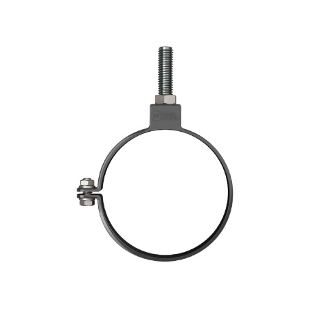 Хомут трубы металлический ТЕХНОНИКОЛЬ ПВХ 125/82, дюбель L=180, черный