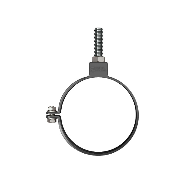 Хомут трубы металлический ТЕХНОНИКОЛЬ ПВХ 125/82, дюбель L=180, черный