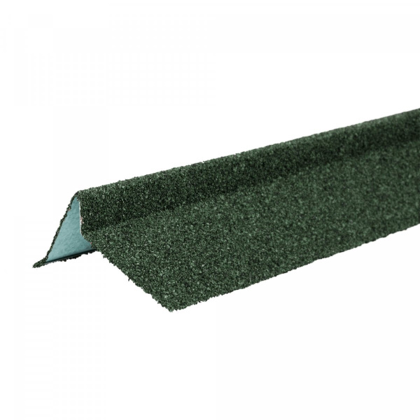 Планка торцевая ТЕХНОНИКОЛЬ с гранулятом, правая, зеленый