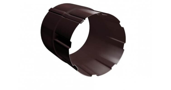 Соединитель трубы GRAND LINE 125/90 D=90 Gr-double RAL 8017