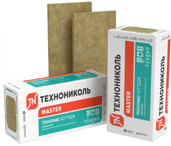 Плита минераловатная ТЕХНОНИКОЛЬ Технофас Коттедж 1200х600х150 мм, 2 шт