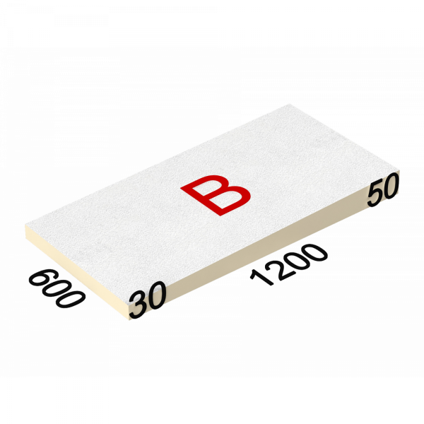 Утеплитель LOGICPIR Slope СХ/СХ 1,7 %, элемент B, 1200х600х30-50 мм