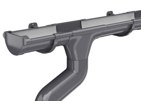 Желоб водосточный ТЕХНОНИКОЛЬ МАКСИ 152/100, 3 м, графитово-серый