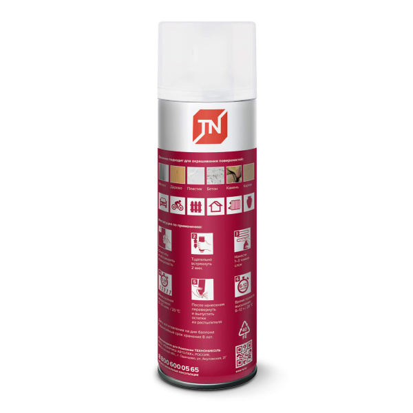 Эмаль аэрозольная ТЕХНОНИКОЛЬ белая глянец 9003