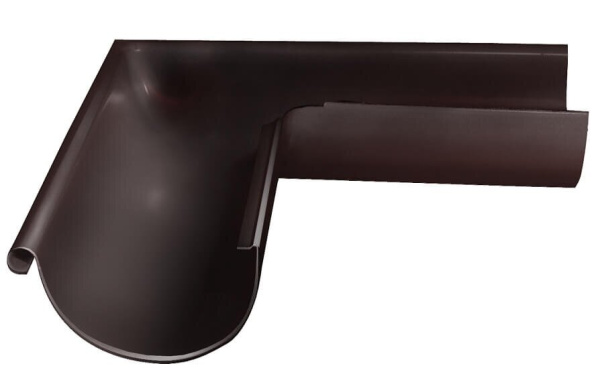 Угол желоба внешний 90 градусов Grand Line 125/90 Gr-double RAL 9005