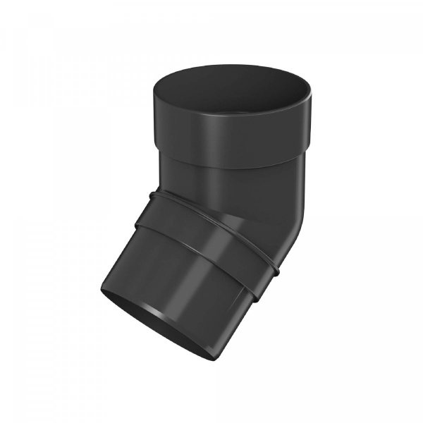 Колено трубы ТЕХНОНИКОЛЬ Оптима ПВХ 120/80, 135°, черный