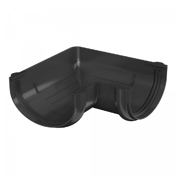 Угол желоба ТЕХНОНИКОЛЬ Оптима ПВХ 120/80, 90°, черный