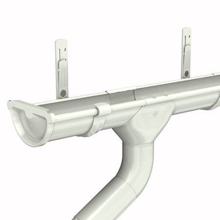 Труба водосточная ТЕХНОНИКОЛЬ МВС 125/90, 1 м, белый