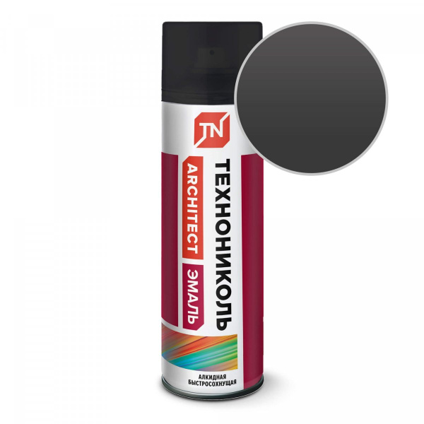 Эмаль аэрозольная ТЕХНОНИКОЛЬ черная матовая 9005М