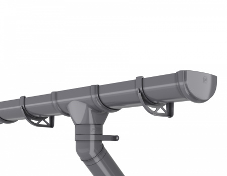 Хомут трубы ТЕХНОНИКОЛЬ Оптима ПВХ 120/80, серый