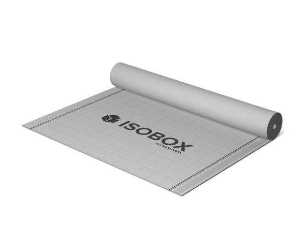 Гидро-ветрозащитная диффузионная мембрана Isobox 95 г/м2, 1,5х50 м, с клеевой полосой