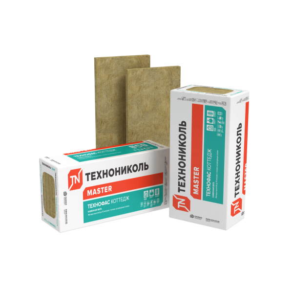 Плита минераловатная ТЕХНОНИКОЛЬ Технофас Коттедж 1200х600х100 мм, 3 шт