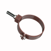 Хомут трубы универсальный ТЕХНОНИКОЛЬ ПВХ 125/82, с дюбелем L=180 мм, коричневый