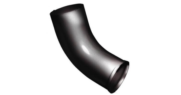 Колено стока Grand Line 125/90 D=90 Gr-double RAL 9005