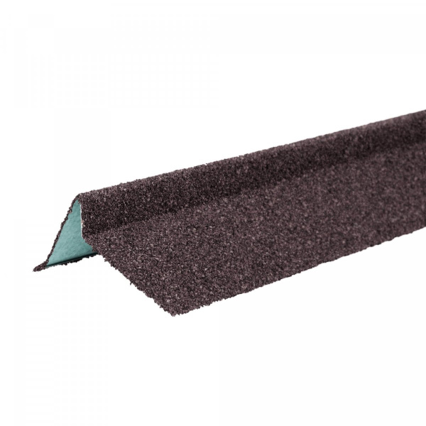 Планка торцевая ТЕХНОНИКОЛЬ с гранулятом, левая, коричневый