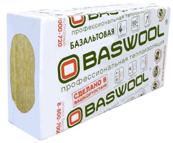 Плита минераловатная BASWOOL Руф 140 1200х600х60 мм, 4 шт