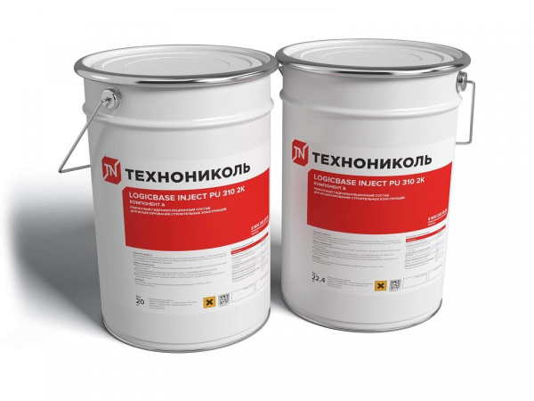 Смола полиуретановая ТЕХНОНИКОЛЬ Logicbase inject pu 310 2K Компонент Б, 22,4 кг