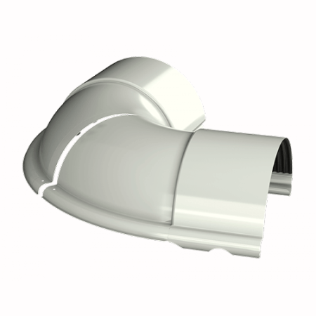 Угол желоба внешний регулируемый ТЕХНОНИКОЛЬ МВС 125/90, 100-165°, белый