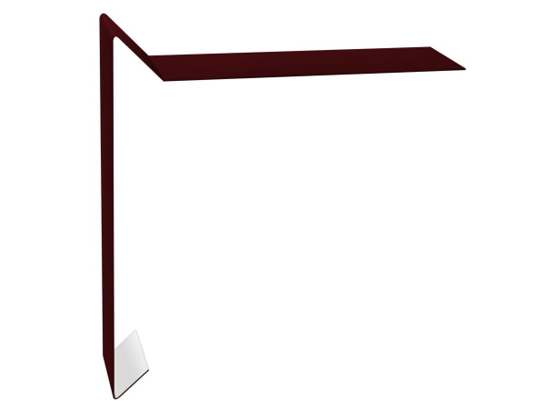 Планка ветровая простая Grand Line 130х25х100х2000 мм CT PE-foil RAL 3005, 10 шт