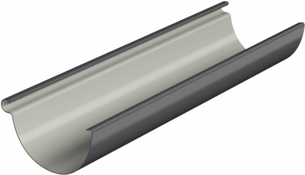Желоб водосточный ТЕХНОНИКОЛЬ МАКСИ 152/100, 3 м, графитово-серый
