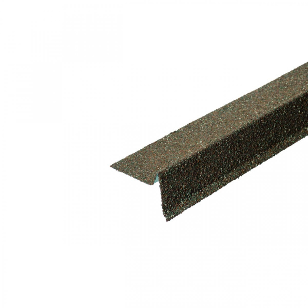 Планка торцевая ТЕХНОНИКОЛЬ с гранулятом, правая, оливковый