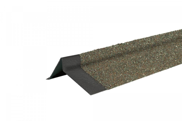 Планка торцевая ТЕХНОНИКОЛЬ с гранулятом, левая, оливковый