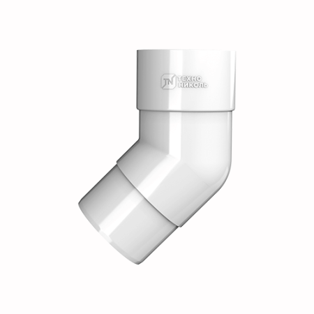 Колено трубы ТЕХНОНИКОЛЬ ПВХ 125/82, 135°, белый